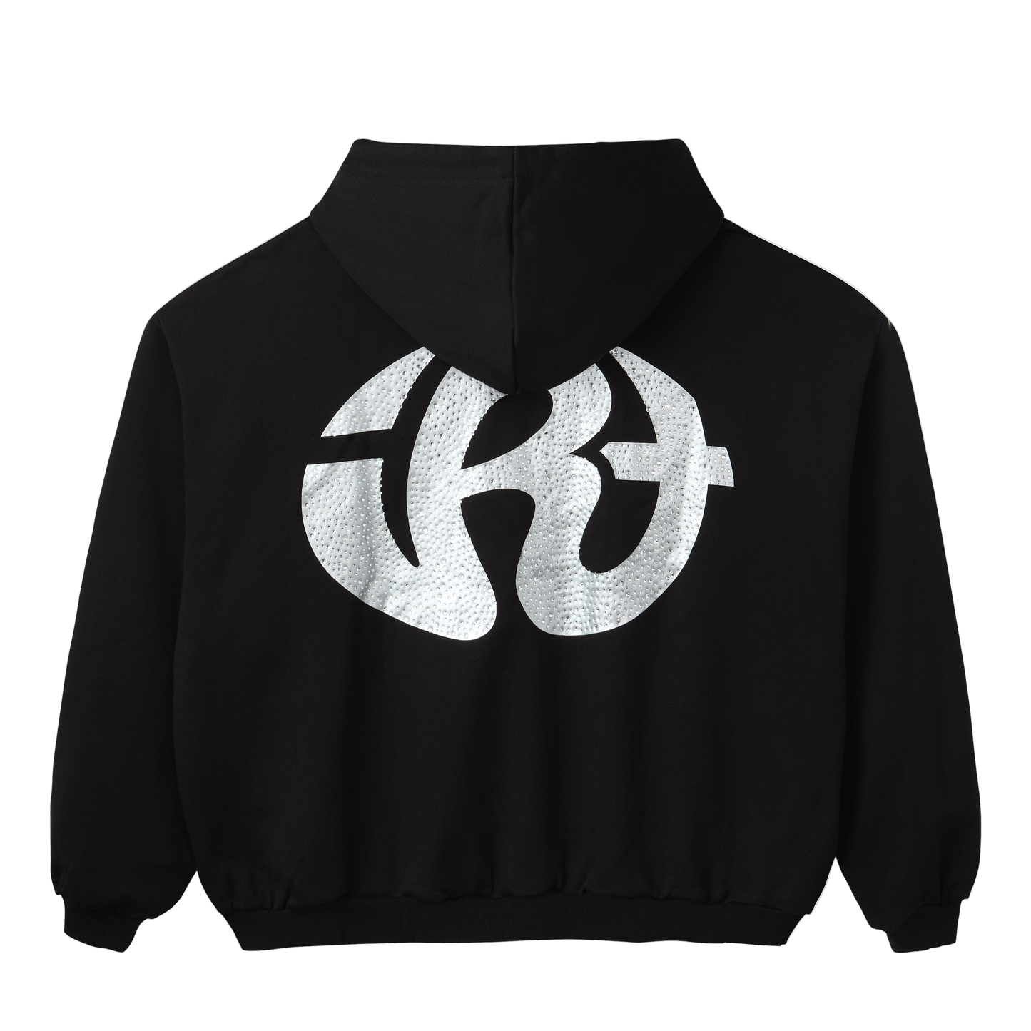 BLACK CRYSTAL GLOBE ZIP UP