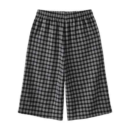 PLAID LOUNGE SHORTS (Black)