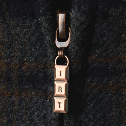 PLAID PATCH ZIP UP