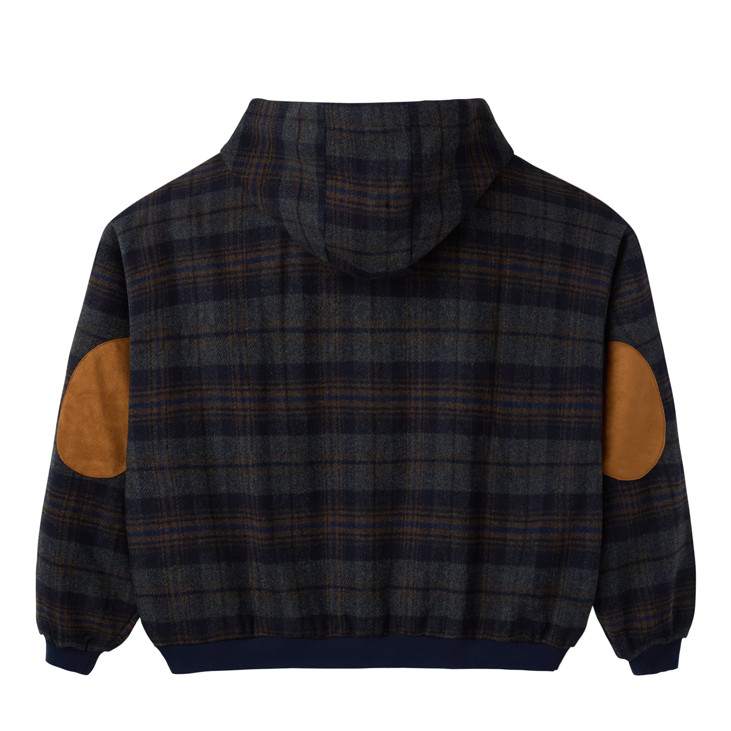 PLAID PATCH ZIP UP