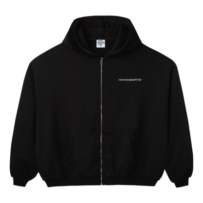 BLACK CRYSTAL GLOBE ZIP UP