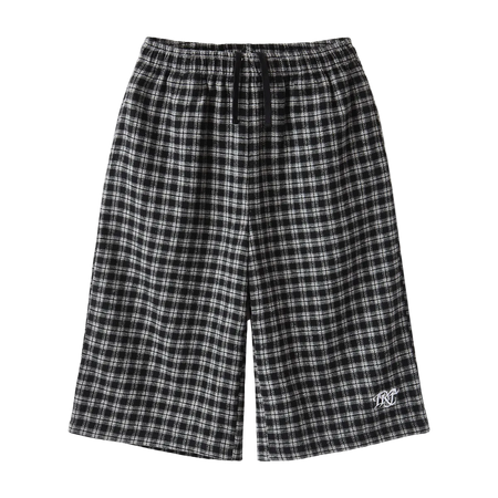 PLAID LOUNGE SHORTS (Black)