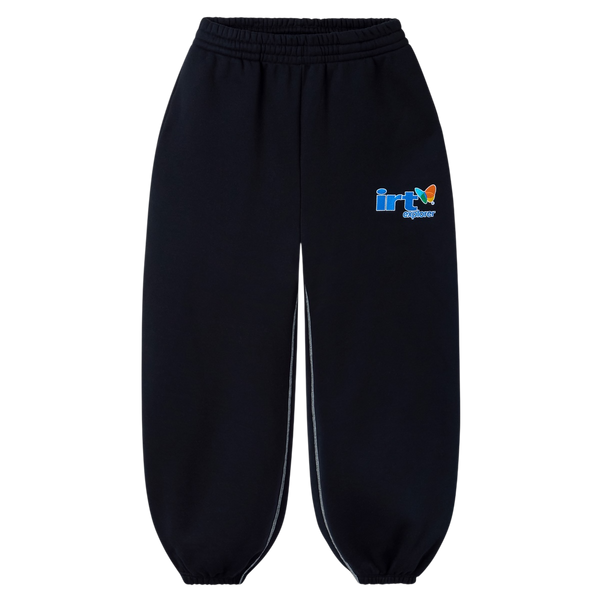 
    
      BLACK EXPLORER SCRUNCH SWEATS
    
